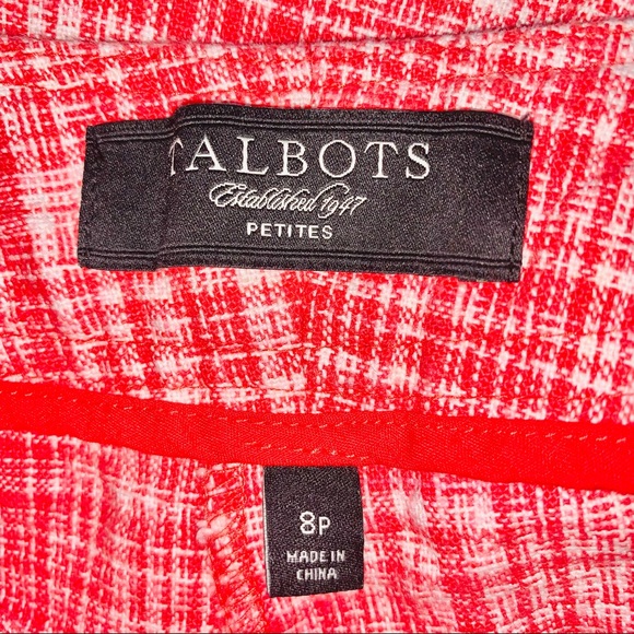 Talbots Petite Linen Blend Casual Stretch Mid Rise Tapered Capri Pants 8P - Picture 3 of 4